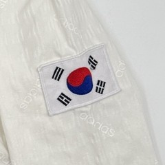 Vtg Adidas Taekwondo Dobok Uniform Top Size 00 130cm WTF Patches USA Korea