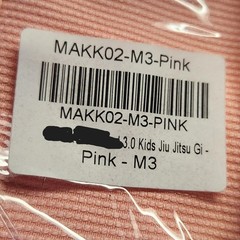 RL 3.0 Jiu Jitsu Gi Pink M3 Child Kids Karate MAKK02