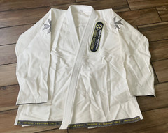 Marcio Cruz Kimonos Set Top Bottom Belt Brazilian Jiu-Jitsu MMA White Adult 3