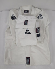 Gracie Brand Jiu Jitsu Official Gi Set White Sz 4/170 A2 BJJ Jacket Pants Belt