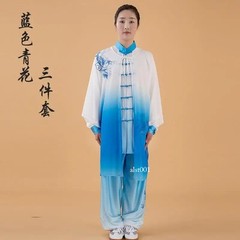 Women Silk Satin Chinese Tai Chi Suit Female Kung Fu Wushu Martial Arts Uniform