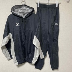 Mizuno Sauna Suit M Black Silver Hooded Weight Loss Suit Set for Boxing Japan