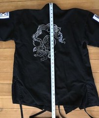 Vintage Martial Arts Uniform KYUKI-DO Black Jacket Pants w/Patches Youth 1/150