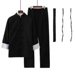 Men Martial Arts Taichi Uniform Kung Fu Wingchun Suit Sportwear Jacket Coat Pant