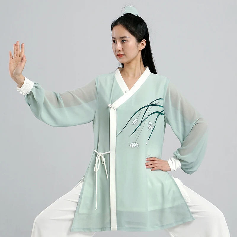 Tai Chi Clothes Wushu Clothes Kung Fu Clothes Martial Art Uniform light green