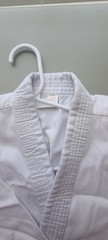 Martial Arts Gi Set Jacket & Pants w/ White Belt Kids Unisex White Size 0/130