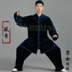 Women Men Martial Arts Uniform Yoga Tai Chi Sets Tang Kung Fu Suit Outfit Thicke