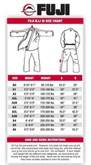 Fuji BJJ Gi A3 Black Brazilian Top Team BTT Jiu Jitsu Kimono Uniform Pants Adult