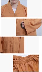 Shaolin Buddhist Monk Meditation Kung Fu Uniform Cotton Suit Temple Tai Chi sets
