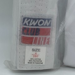Kwon Club Line Uniform Size 4 180lbs 5’9″-6′ Martial Arts Karate Gi Dobok NEW