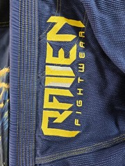 Raven Fightwear Men’s A4 Ulfhedinn Nordic Wolf Uniform Premium Gi Navy Blue