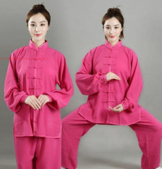 Cotton linen Unisex Tai Chi Suit Morning Exercise Uniform Kung Fu Clothing Suit