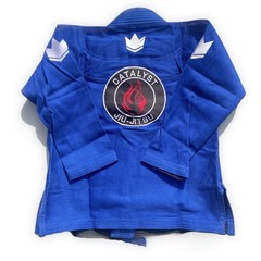 Kingz The ONE V2 Kids BJJ Gi Blue M0000 Jiu Jitsu Uniform Catalyst Patch New