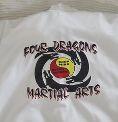 TIGER CLAW Four Dragons Lake Havasu White UNIFORM TOP GI Shirt Sz 4