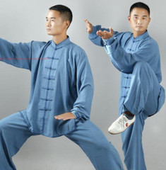 Cotton linen Unisex Tai Chi Suit Morning Exercise Uniform Kung Fu Clothing Suit