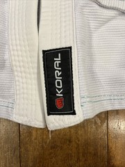 Koral Fight Co Kimono Men’s A3 White Brazilian Jiu-Jitsu Martial Arts Uniform