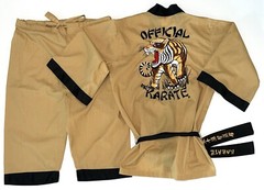 VTG 70’s Mr. Karate Embroidered Tiger Training Gi Uniform Kimono & Pants Costume