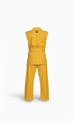Yellow Sleeveless Karate Gi | Lightweight Martial Arts Uniform | With Free belt