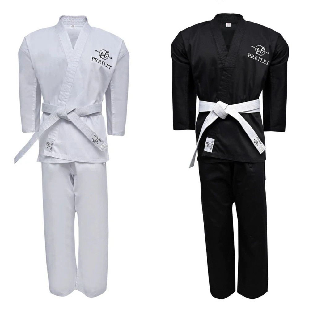Karate Gi Uniform Lightweight Kids Adults Martial Arts Training Suit & Free Belt