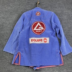 Gracie Jiu-Jitsu Storm Equipe GB BJJ Gi Jacket A2 Blue Kimono Top Adult Med