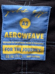 Gold BJJ Aeroweave Ultralight Gi A2 Black w/ Blue Stitching Complete BJJ Suit