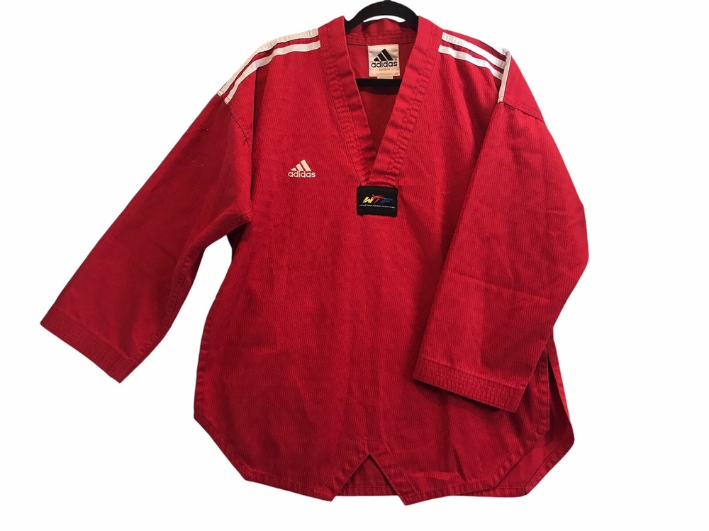 Adidas Taekwondo Korea Uniform Shirt Mens Size 3(170cm) Red