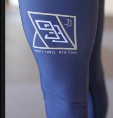 93 brand leggings spats size S jiu jitsu color blue high quality 