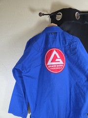Gracie Barra Limited Edition Ripstop Trainlite Blue Kimono Top Jacket 1 Piece A2