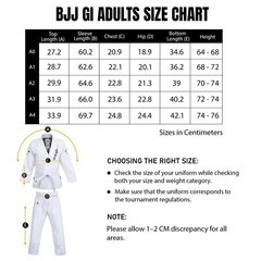 Brazilian Jiu Jitsu BJJ Gi Training Uniform with Belt For Man & Woman – White