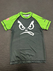 BAD BOY Ranked RASHGUARD Green GI Jiu Jitsu BJJ MMA Youth Teen Brazil READ