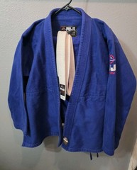 Fuji Blue Jiu Jitsu Gi Set A2H Pants Top Belt Clean Set