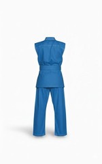 Blue Sleeveless Karate Gi | Lightweight Martial Arts Uniform | With Free belt