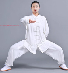 UPF50+Sunscreen Tai chi Uniform Ice Silk Kung fu Suit Martial arts Wing Chun Set