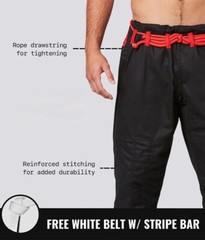 Martial Sports Premium Brazilian Jiu Jitsu Gi – Black – Free Belt Free Shipping