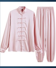 Summer Acetate Ice Silk Taiji Suit Tai Chi Uniform Six Colors Long Sleeved Wushu