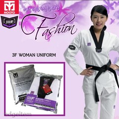MOOTO 3F Woman Taekwondo Uniform Black V-Neck Female Dobok TKD