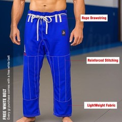 Stellman Core Brazilian Jiu Jitsu Blue 350gsm Grappling Fighting Uniform BJJ Gi