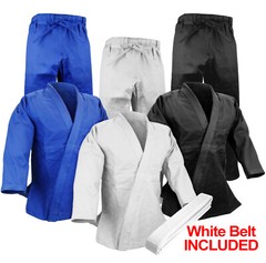 Judo Gi Uniform Set Single and Double Weave Kimono Olympic Standard Cut w/ Belt