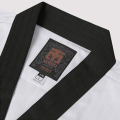 Men Mooto Official Black Collar Master Uniform Dobok Gi TKD WTF KTA Approved