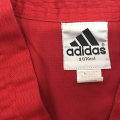 Adidas Taekwondo Korea Uniform Shirt Mens Size 3(170cm) Red