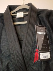 Elite Sports MMA Jiu Jitsu Gi Black ET1000 Size F4 Top only