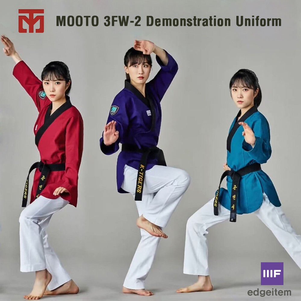 MOOTO 3FW-2 Female Demonstration Uniform Red Blue 3F 2 Performance Color Dobok