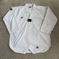 Y2K Adidas Taekwondo Uniform Set Mens Med White Master Chong’s Dobok Top Pants