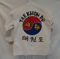 Kids Youth Vintage TAE KWON DO Gi w/ USA Patch – Childs Size 00 SUN USA Made
