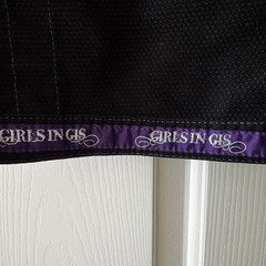 Fuji Sekai BJJ Gi Black Purple WC2 Jiu Jitsu Kimono Set Used