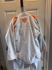Sanabul Highlights Pro Competition BJJ Jiu Jitsu Gi – White/Orange – Size A3