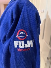 Blue Fuji Jiu Jitsu A3H Top Only Sleeves Altered And Are 22 Inches Long.