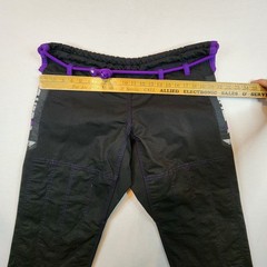 Elite Sports BJJ Gi Pants Rip Stop Black Purple 40″ Waist 27″ Inseam *See Photos