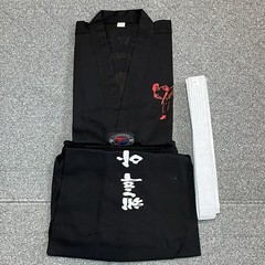 Martial Arts Taekwondo Karate Uniform Adult Size 4 Black Chen Huu Academy New