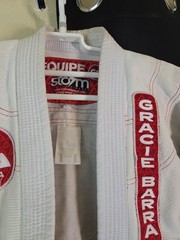 Gracie Barra Equipe Jiu Jitsu Gi Jacket Y6 Kimono White Top Only Size Youth 6